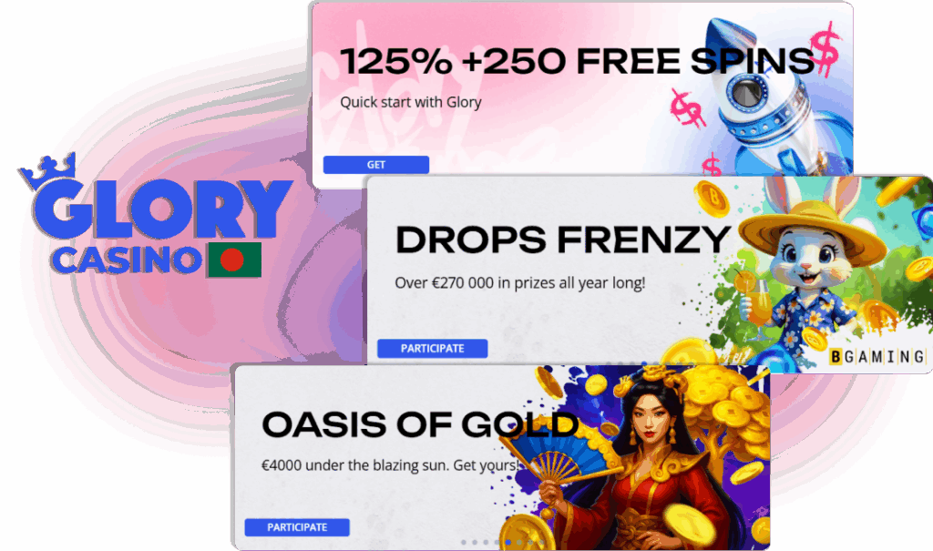 Use binuses for playng at Glory Casino Bangladesh
